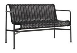 Tuinbank HAY Palissade Cord Dining Bench W. Armrest Anthracite Powder Coated Steel