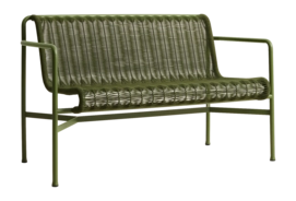 Tuinbank HAY Palissade Cord Dining Bench W. Armrest Olive Powder Coated Steel