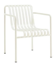 Tuinstoel HAY Palissade Dining Armchair Cream White Powder Coated Steel