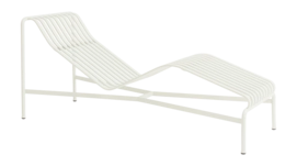 Ligbed HAY Palissade Chaise Longue Cream White Powder Coated Steel