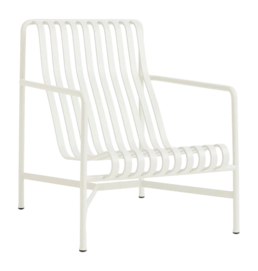 Tuinstoel HAY Palissade Lounge Chair High Cream White Powder Coated Steel