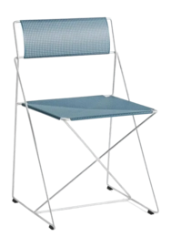 Stoel HAY X-Line Chair Hot Galvanised Base Powder Blue
