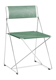 Stoel HAY X-Line Chair Chromed Base Indoor Leek Green