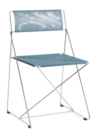 Stoel HAY X-Line Chair Chromed Base Indoor Powder Blue