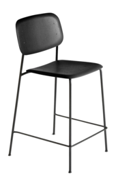 Stoel HAY Soft Edge90 Black Powder Coated Steel 4 Leg Base H65 Standard Glider Black