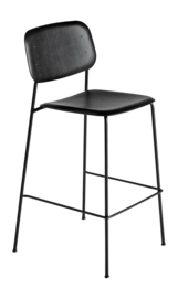 Stoel HAY Soft Edge90 Black Powder Coated Steel 4 Leg Base H75 Standard Glider Black