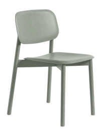 Stoel HAY Soft Edge60 Dusty Green Water-Based Lacquered Solid Oak 4 Leg Base Standard Glider Dusty Green