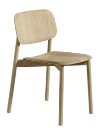 Chair HAY Soft Edge60 Water-Based Lacquered Solid Oak 4 Leg Base Standard Glider Water-Based Lacquered Oak Veneer Seat/Back