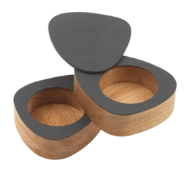 Ensemble de Sel et de Poivre Lind DNA Curve Salt & Pepper Nupo Anthracite (Ensemble de 2)