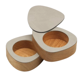 Ensemble de Sel et de Poivre Lind DNA Curve Salt & Pepper Nupo Light Grey (Set de 2)