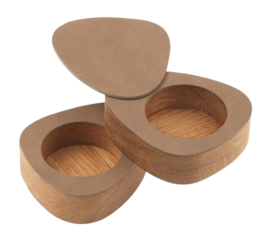 Pepper and salt set Lind DNA Curve Salt & Pepper Nupo Brown (Set of 2)