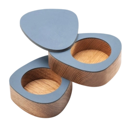 Ensemble de Sel et de Poivre Lind DNA Curve Salt & Pepper Nupo Dark Blue (Ensemble de 2)