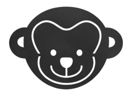Vloerkleed Lind DNA Kids Monkey XXL Bull Black