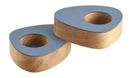 Theelichthouder Lind DNA Curve Nature Nupo Dark Blue (Set van 2)