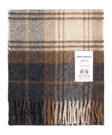 Écharpe Norse Projects Men Norse Moon Merinos Lambswool Checked Taupe