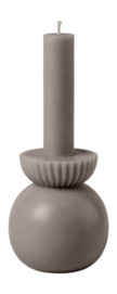 Kaars Cozy Candles Dark Taupe H20 D8