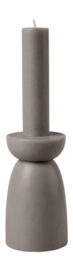 Kaars Cozy Candles Dark Taupe H25 D6