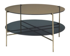 Bijzettafel Cozy Furniture Smoke/Antique brass