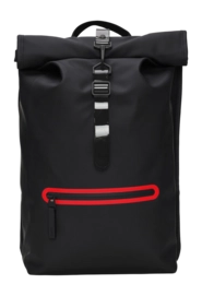 Rugzak RAINS Unisex Rolltop Rucksack Contrast Black