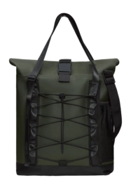 Draagtas RAINS Unisex Trail Rolltop Tote Bag Green