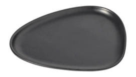 Assiette Lind DNA Stoneware Lunch Plate Black