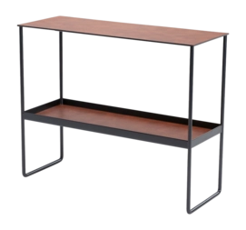 Tisch Lind DNA Konsole Tisch - 2 racks Bull Cognac / Black