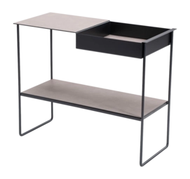 Tafel Lind DNA Console Table Storage - 2 racks Bull Warm Grey