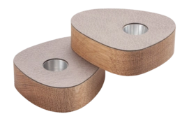 Kaarshouder Lind DNA Curve Bull Warm Grey (Set van 2)
