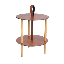 Bijzettafel Lind DNA Strap Table S Bull Cognac/Oak Nature