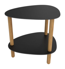Loungetafel Lind DNA Curve Lounge Table S Bull Black Oak Nature