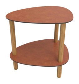 Loungetafel Lind DNA Curve Lounge Table S Bull Cognac Oak Nature