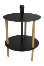 Table de Bout Lind DNA Strap Table S Bull Black/Oak Nature