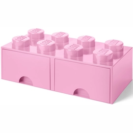 Opbergbox LEGO met 2 Lades Brick 8 Roze