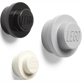Wall Hook Lego White/ Black/ Grey (3-Piece)