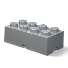 Opbergbox Lego Brick 8 Grijs