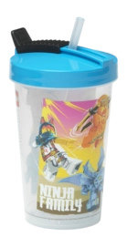 Trinkbecher Lego Mit Strohhalm Ninjago Dark Azur 500 ml