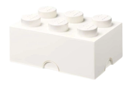 Opbergbox Lego Brick 6 White