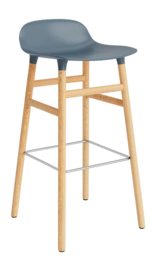 Barstoel Normann Copenhagen Form Barstool 75 cm Oak Blue