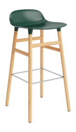 Barstoel Normann Copenhagen Form Barstool 75 cm Oak Green