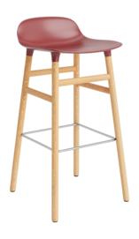 Barstoel Normann Copenhagen Form Barstool 75 cm Oak Red