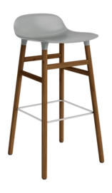 Barstoel Normann Copenhagen Form Barstool 75 cm Walnut Grey