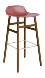 Barstoel Normann Copenhagen Form Barstool 75 cm Walnut Red