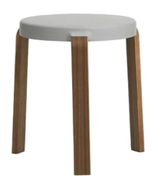 Kruk Normann Copenhagen Tap Stool Walnut Grey