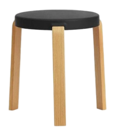Kruk Normann Copenhagen Tap Stool Oak Black
