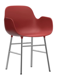 Stoel Normann Copenhagen Form Armchair Chrome Red