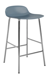 Barstoel Normann Copenhagen Form Barstool 65 cm Chrome Blue