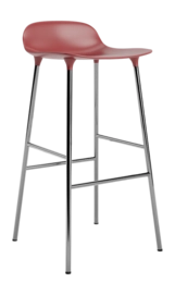 Barstoel Normann Copenhagen Form Barstool 75 cm Chrome Red