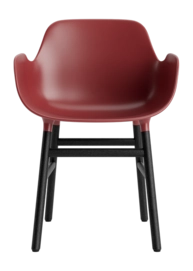 Stoel Normann Copenhagen Form Armchair Black Oak Red