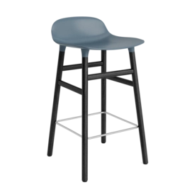Barstoel Normann Copenhagen Form Barstool 65 cm Black Oak Blue