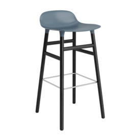 Barstoel Normann Copenhagen Form Barstool 75 cm Black Oak Blue